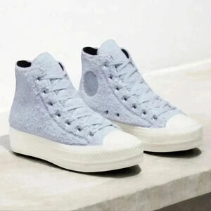 CONVERSE Cozy Club  Platform Baby Blue Sneakers. Size 8